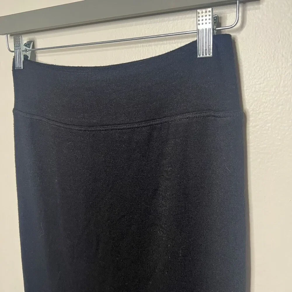 Wilfred Free Black Knit Long Slit Pencil Maxi Skirt Sz S